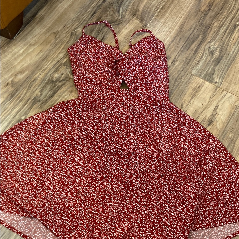 SHEIN Red Floral Dress